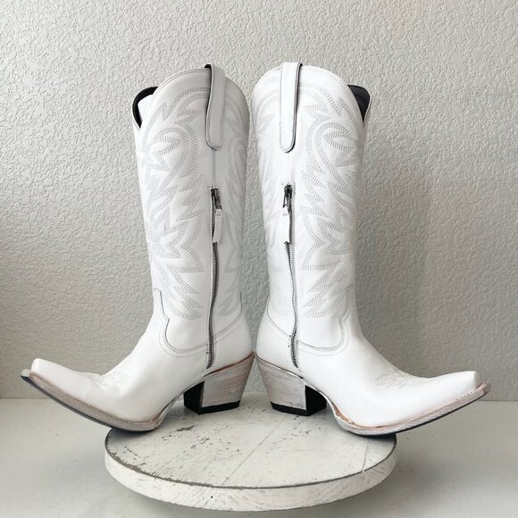 Lane MEGAN MORONEY Cowboy Boots Smokeshow Womens 11 White Western Cowgirl Tall - Picture 7 of 11